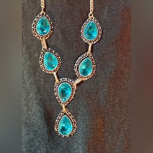 Blue Topaz and silver necklace